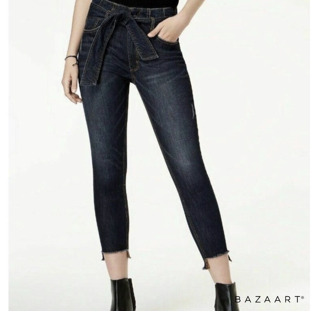 Tinseltown Juniors' Step-Hem Skinny Jeans Indigo Sz: 3/27